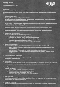 a poster with the words'privacy policy' on it