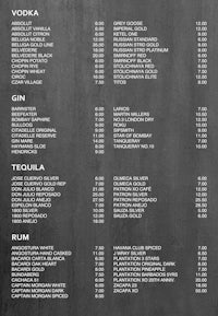 a chalkboard menu with different drinks on it