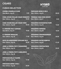 a black and white menu for a coffee shop