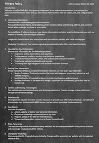 a blackboard with a policy on it