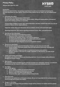 a black and white poster with the words private policy